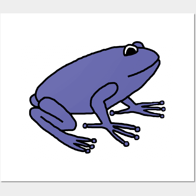 Very Peri Periwinkle Blue Frog Color of the Year 2022 Wall Art by ellenhenryart